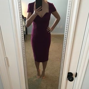 ASOS fuchsia column midi dress